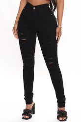 Drive To The Ocean Jeans - Black Ins Street